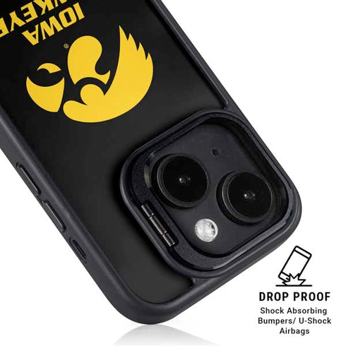 University of Iowa Hawkeyes iPhone 15 Plus Kickstand Case
