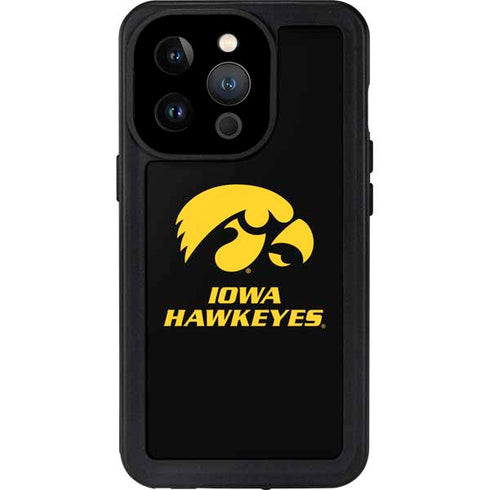 University of Iowa Hawkeyes iPhone 15 Pro Waterproof Case