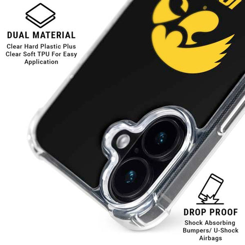 University of Iowa Hawkeyes iPhone 16 Plus Clear Case