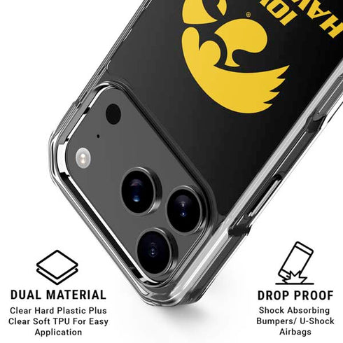 University of Iowa Hawkeyes iPhone 17 Pro Clear Case