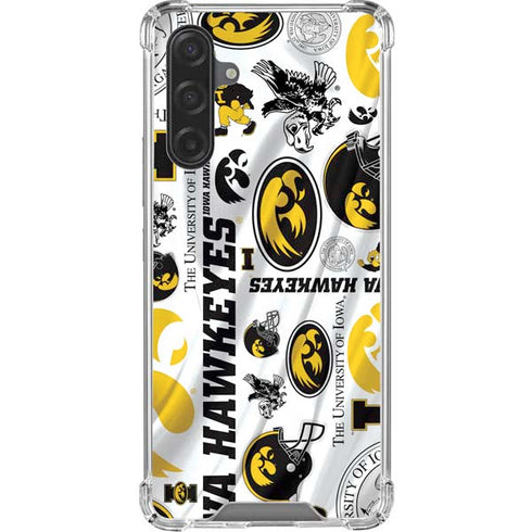 University of Iowa Hawkeyes Pattern Galaxy A17 Clear Case