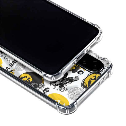 University of Iowa Hawkeyes Pattern Galaxy A36 5G Clear Case