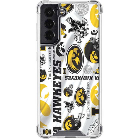 University of Iowa Hawkeyes Pattern Galaxy S22 Clear Case