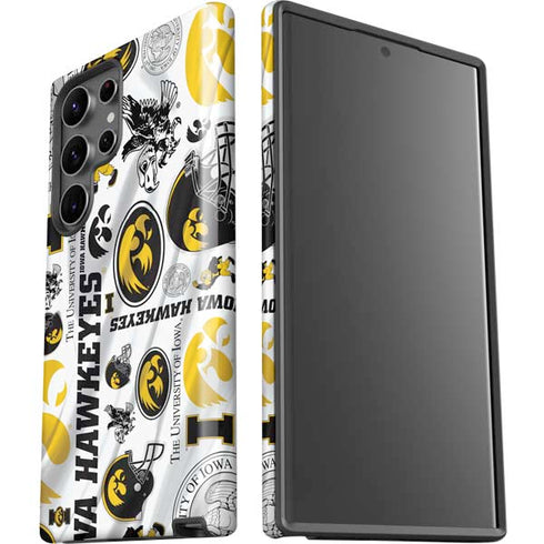 University of Iowa Hawkeyes Pattern Galaxy S23 Ultra Pro Case