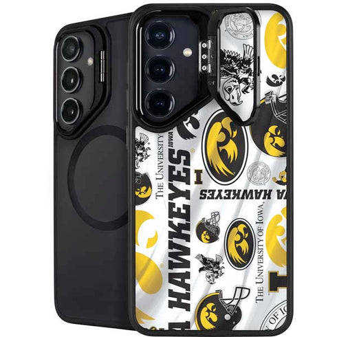 University of Iowa Hawkeyes Pattern Galaxy S25 Kickstand Case