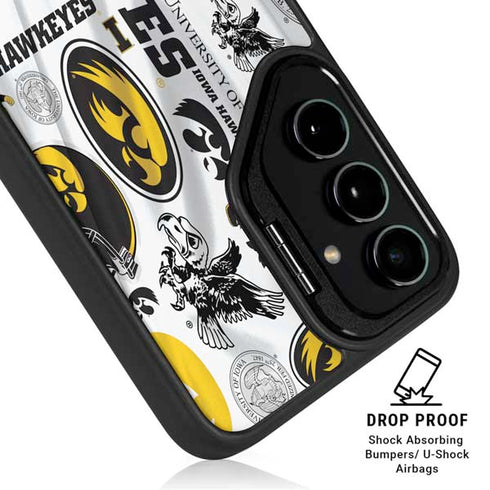 University of Iowa Hawkeyes Pattern Galaxy S25 Kickstand Case