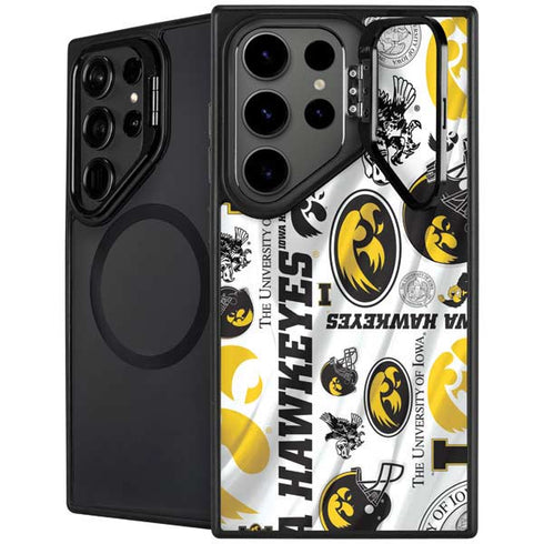 University of Iowa Hawkeyes Pattern Galaxy S25 Ultra Kickstand Case