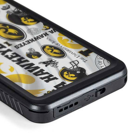 University of Iowa Hawkeyes Pattern Galaxy S24 Waterproof Case