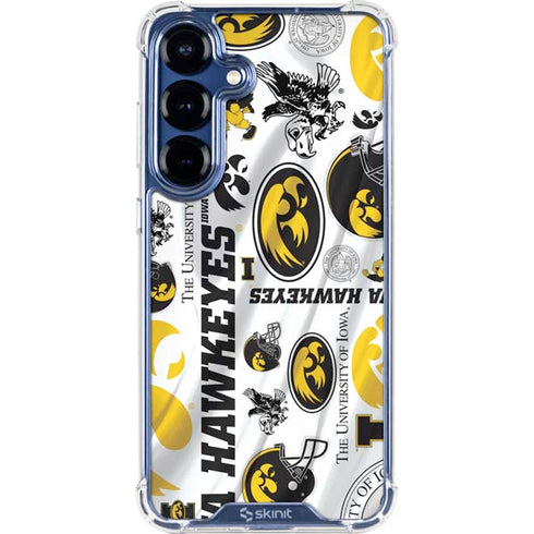 University of Iowa Hawkeyes Pattern Galaxy S25 Plus Clear Case