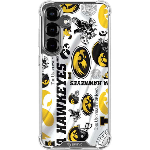 University of Iowa Hawkeyes Pattern Galaxy S26 Plus Clear Case