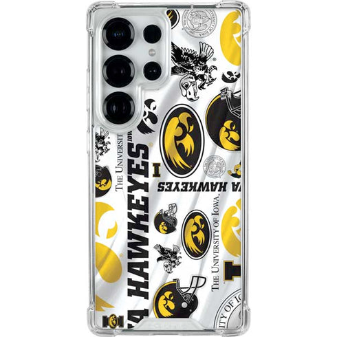 University of Iowa Hawkeyes Pattern Galaxy S26 Ultra Clear Case