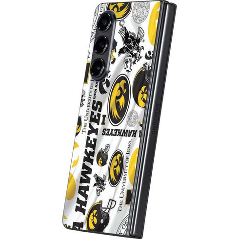 University of Iowa Hawkeyes Pattern Galaxy Z Fold5 5G Skin