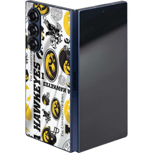 University of Iowa Hawkeyes Pattern Galaxy Z Fold6 Skin