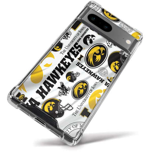 University of Iowa Hawkeyes Pattern Google Pixel 8a Clear Case