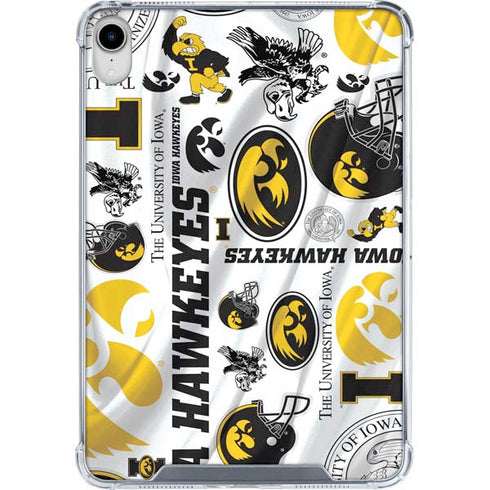 University of Iowa Hawkeyes Pattern iPad 11th Gen (2025) Clear Case