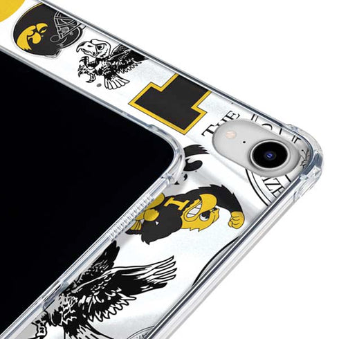 University of Iowa Hawkeyes Pattern iPad 11th Gen (2025) Clear Case