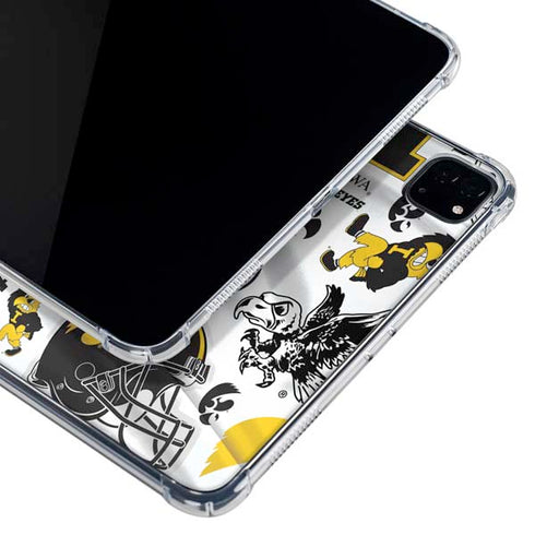 University of Iowa Hawkeyes Pattern iPad Pro 11in (2024) Clear Case