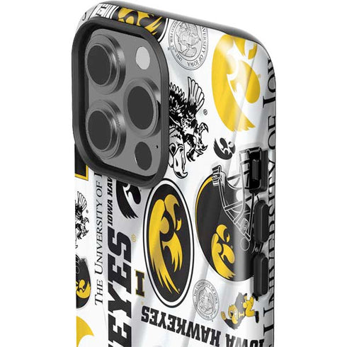 University of Iowa Hawkeyes Pattern iPhone 15 Pro Impact Case