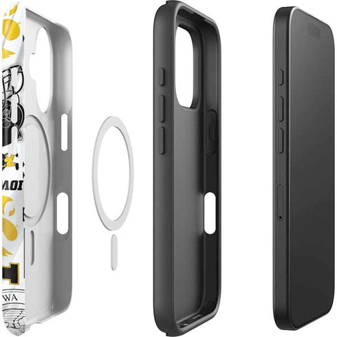 University of Iowa Hawkeyes Pattern iPhone 16 Plus Magsafe Impact Case