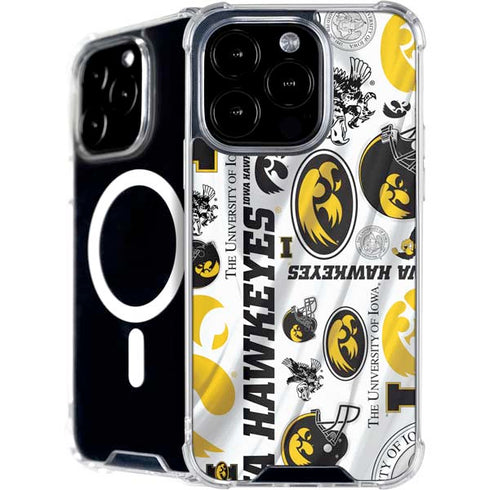 University of Iowa Hawkeyes Pattern iPhone 16 Pro MagSafe Case