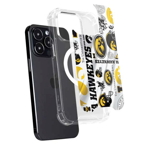 University of Iowa Hawkeyes Pattern iPhone 16 Pro MagSafe Case