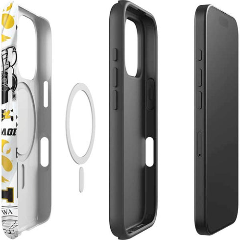 University of Iowa Hawkeyes Pattern iPhone 16 Pro Magsafe Impact Case