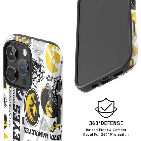 University of Iowa Hawkeyes Pattern iPhone 16 Pro Magsafe Impact Case