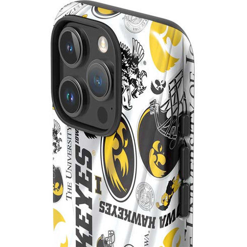 University of Iowa Hawkeyes Pattern iPhone 16 Pro Max Impact Case