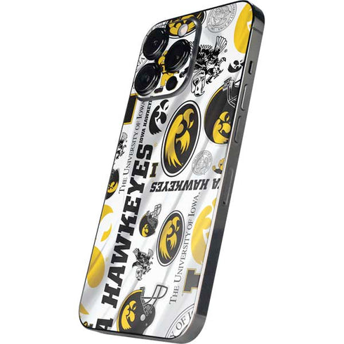 University of Iowa Hawkeyes Pattern iPhone 16 Pro Skin