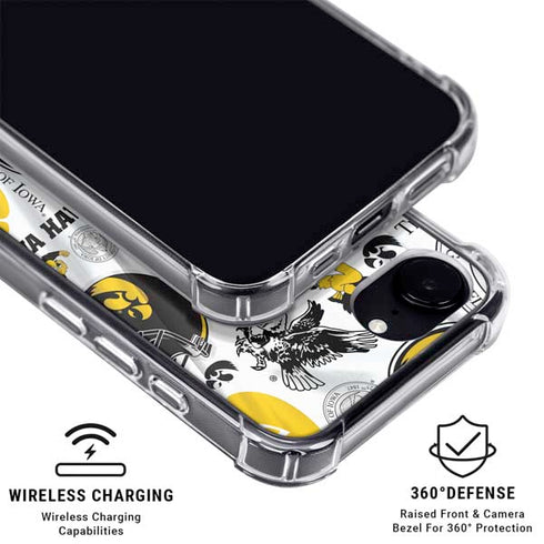 University of Iowa Hawkeyes Pattern iPhone 16e MagSafe Case
