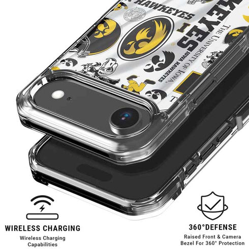 University of Iowa Hawkeyes Pattern iPhone 17 Air Clear Case