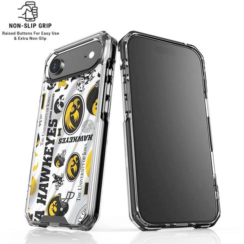University of Iowa Hawkeyes Pattern iPhone 17 Air Clear Case