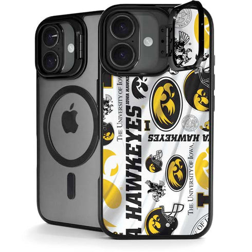 University of Iowa Hawkeyes Pattern iPhone 17 Kickstand Case