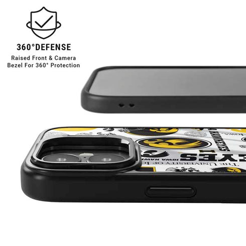 University of Iowa Hawkeyes Pattern iPhone 17 Kickstand Case