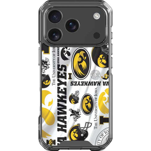 University of Iowa Hawkeyes Pattern iPhone 17 Pro Clear Case