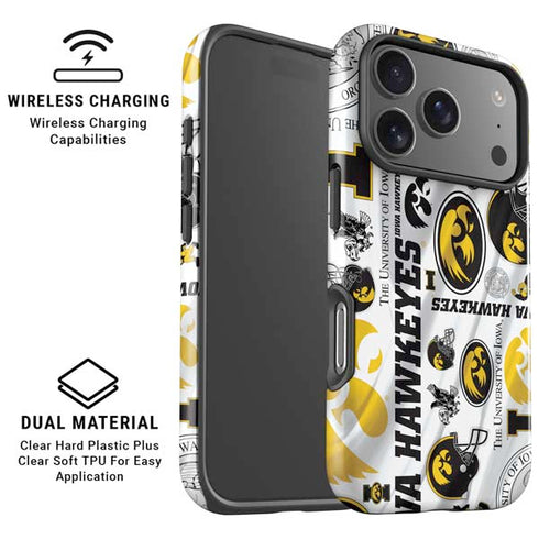 University of Iowa Hawkeyes Pattern iPhone 17 Pro Magsafe Impact Case