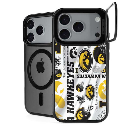 University of Iowa Hawkeyes Pattern iPhone 17 Pro Max Kickstand Case
