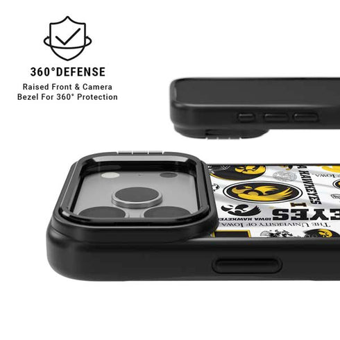 University of Iowa Hawkeyes Pattern iPhone 17 Pro Max Kickstand Case