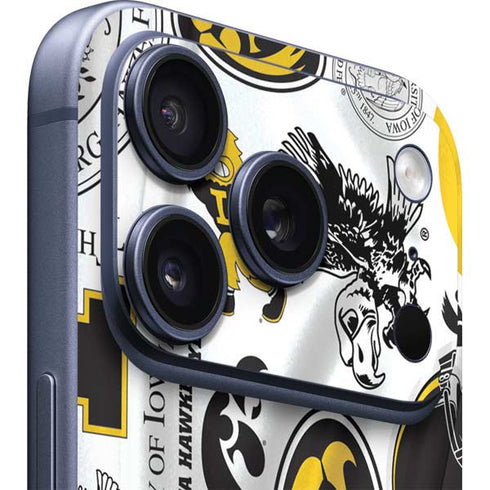 University of Iowa Hawkeyes Pattern iPhone 17 Pro Skin
