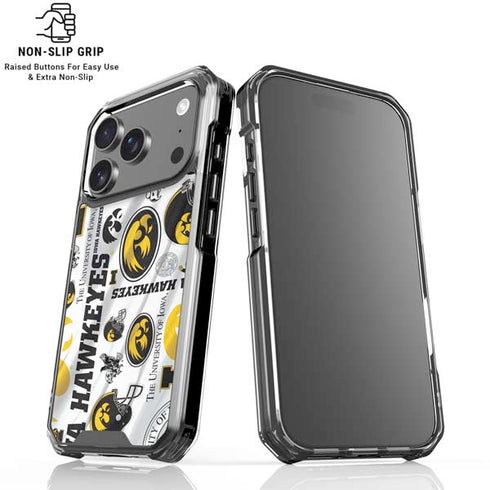University of Iowa Hawkeyes Pattern iPhone 18 Pro Clear Case