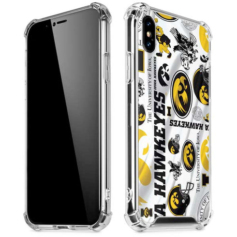 University of Iowa Hawkeyes Pattern iPhone X/XS Clear Case