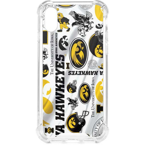 University of Iowa Hawkeyes Pattern iPhone XS Clear Case