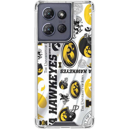 University of Iowa Hawkeyes Pattern Moto G Play 5G (2025) Clear Case