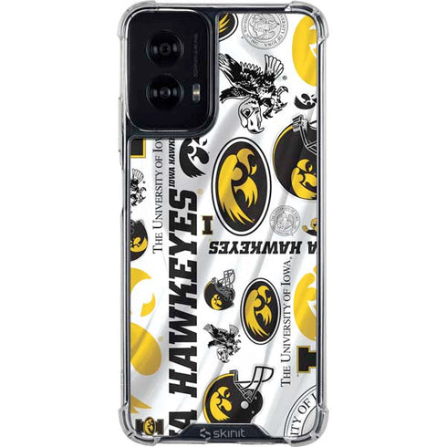 University of Iowa Hawkeyes Pattern Moto G Power 5G (2024) Clear Case