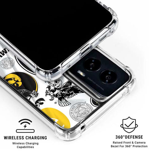 University of Iowa Hawkeyes Pattern Moto G Power 5G (2024) Clear Case