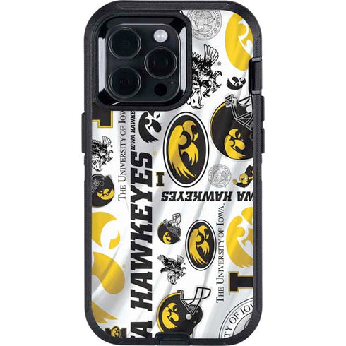 University of Iowa Hawkeyes Pattern Otterbox Defender iPhone Skin
