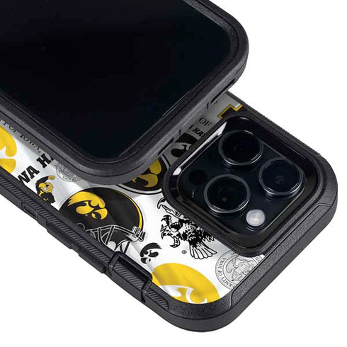 University of Iowa Hawkeyes Pattern Otterbox Defender iPhone Skin