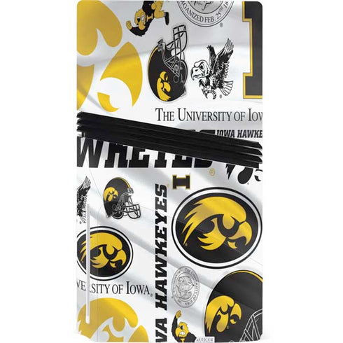 University of Iowa Hawkeyes Pattern PS5 Pro Disk Console Skin