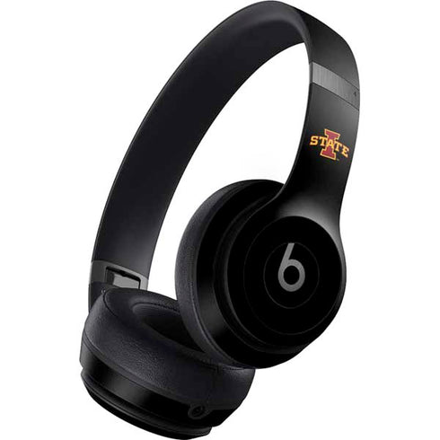 Iowa State University Primary Logo Black Beats Solo 4 Wireless Headphones Skin
