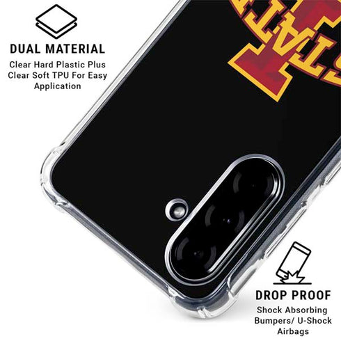 Iowa State University Primary Logo Black Galaxy A36 5G Clear Case